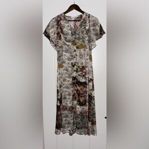 Zara Patchwork Paisley Shirtdress Women M Boho Hippie Cowgirl Western‎ Country